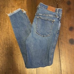 Madewell 10” high rise skinny jeans
